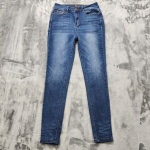 ENJEAN Jeans Womens 5 Juniors Blue Mid Rise Skinny Leg Stretch Denim Casual